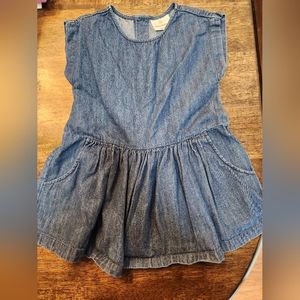Hanna Andersson Denim Dress, Toddler Girl Size 90, 3T